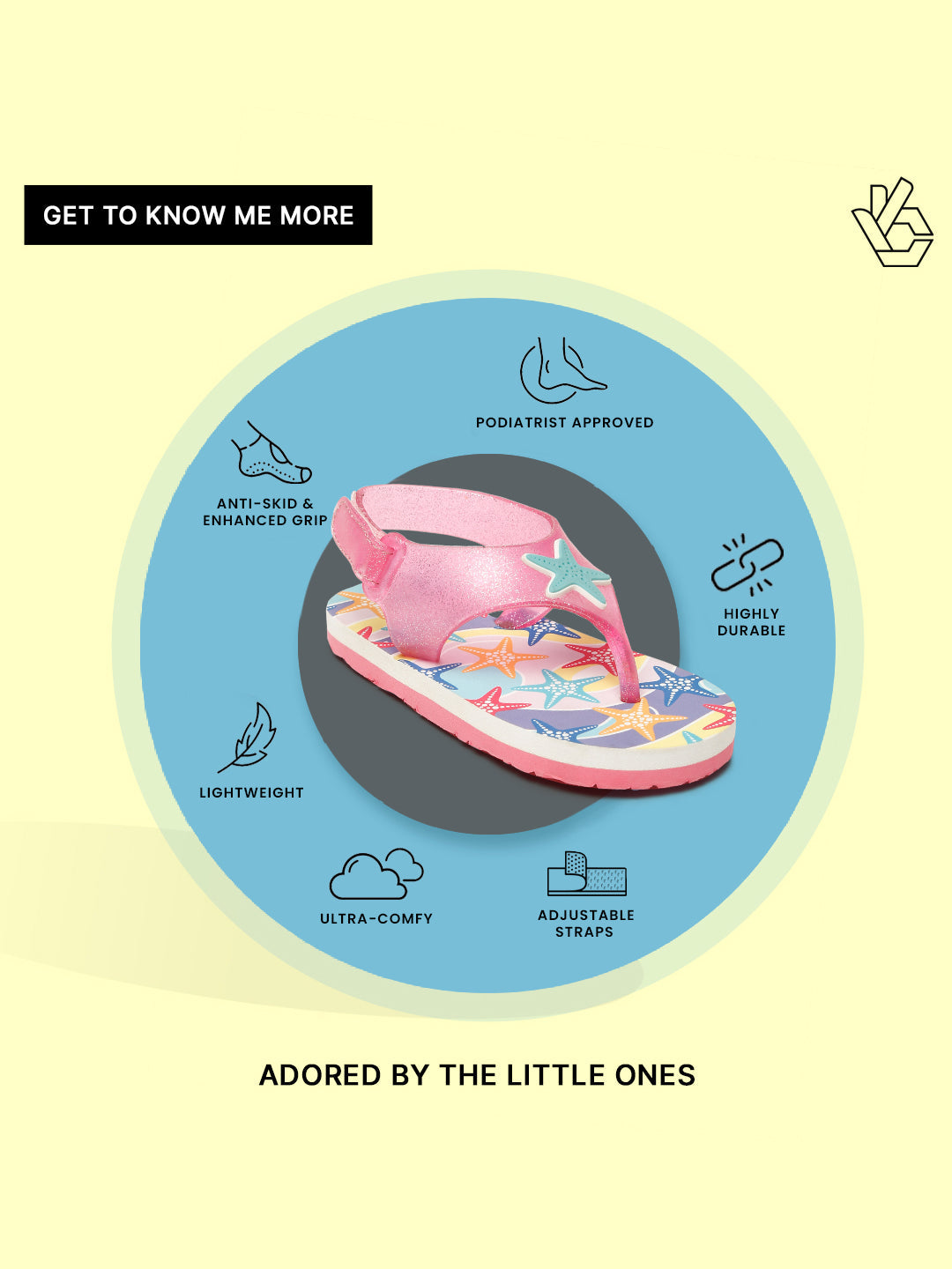 Premium StarFish Candy Flip-flops - Pink (Girls)