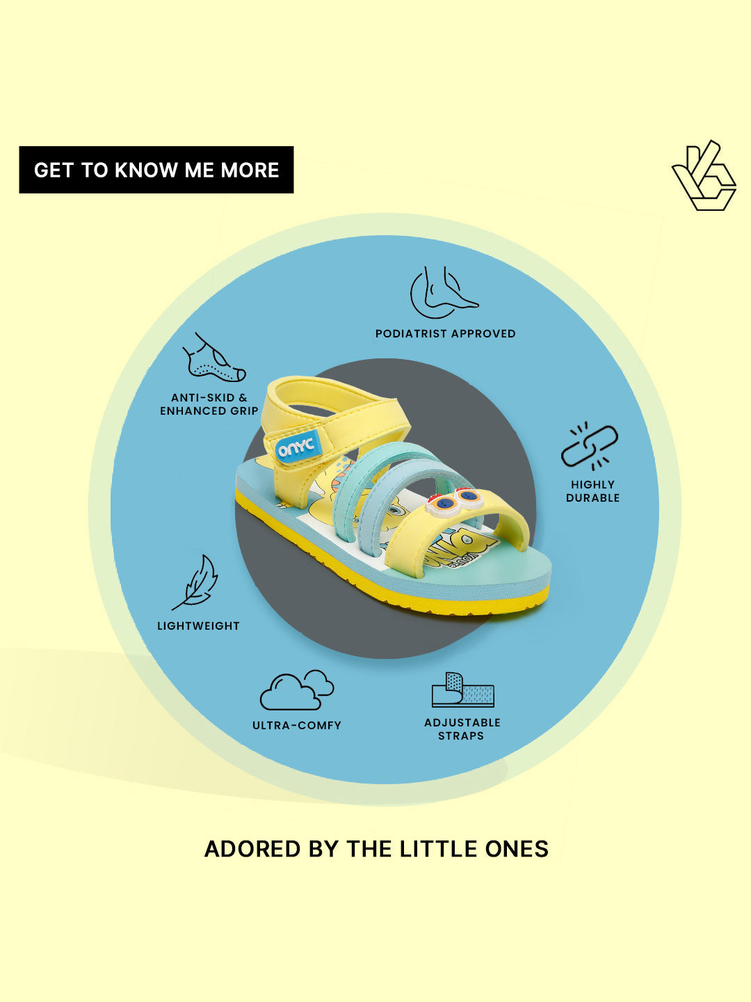 Premium Dino Gelatoe Sandals - Yellow (Unisex)