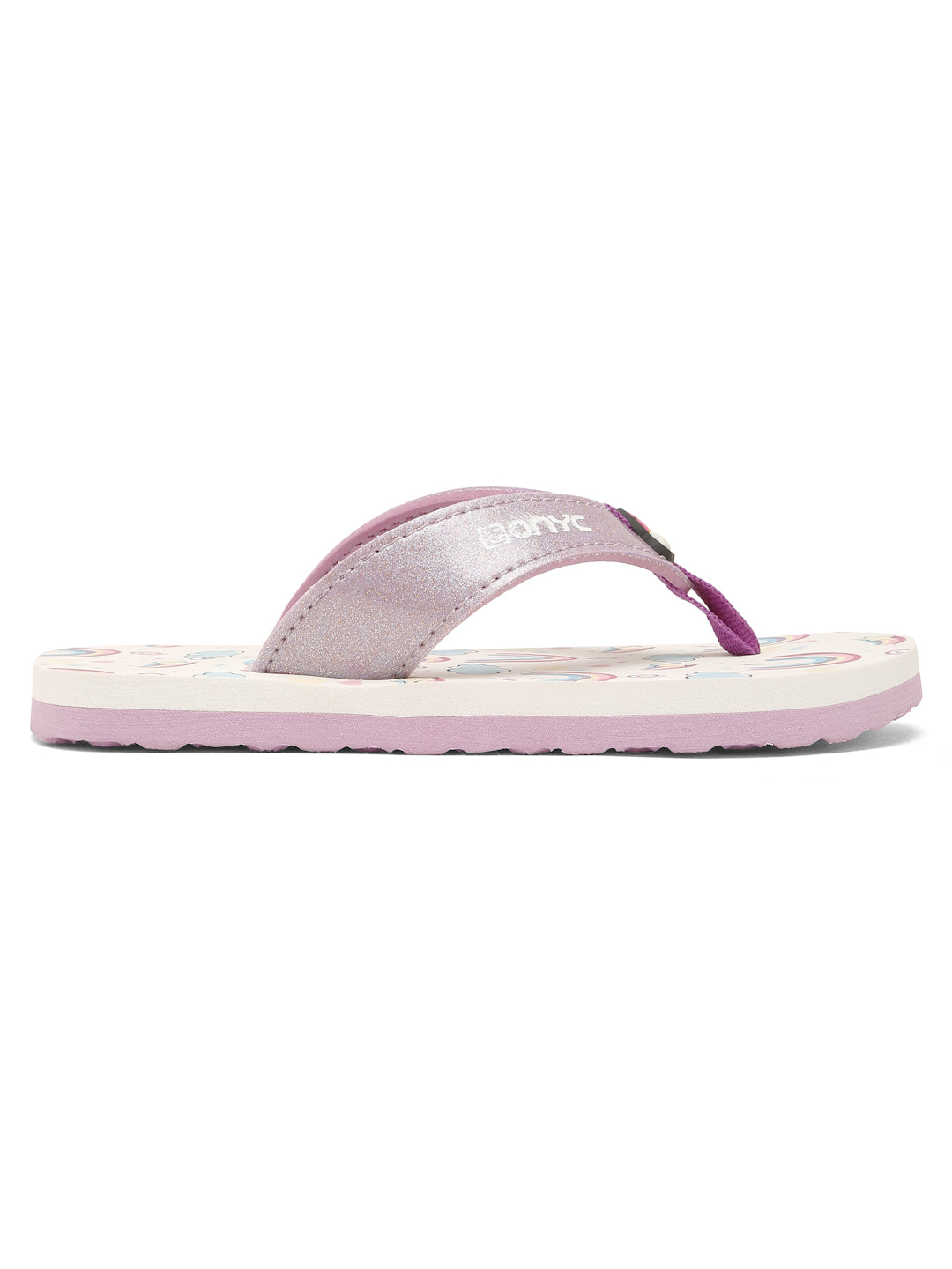Premium Rainbow V-Shape Flip-flops - Purple (Girls)
