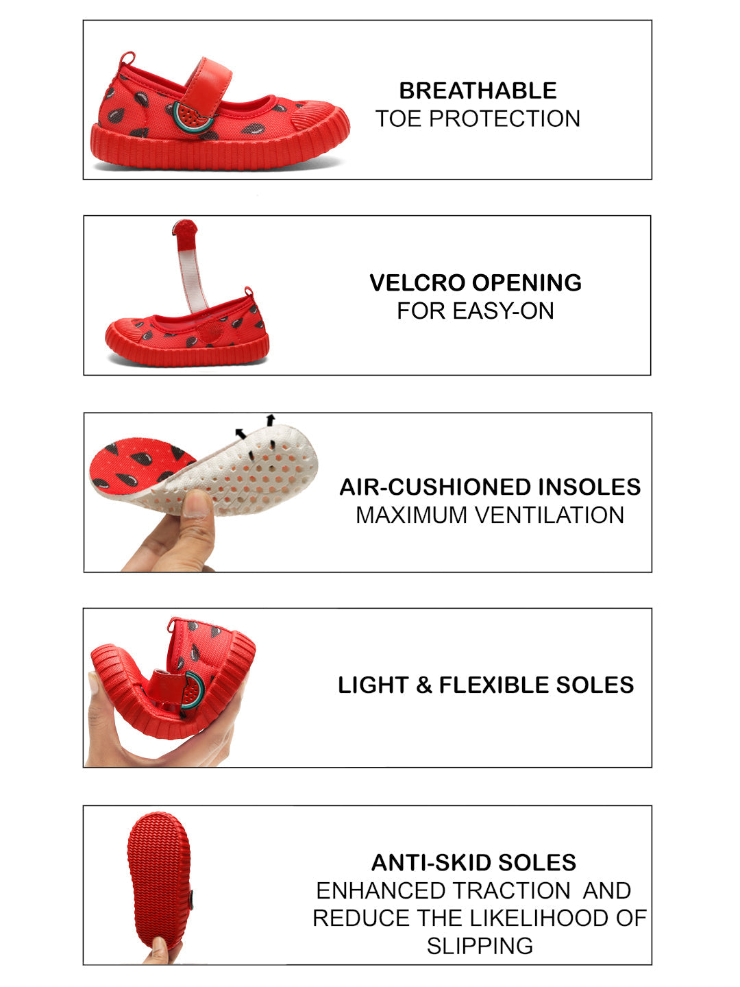 Premium Watermelon Ballerinas - Red (Girls)