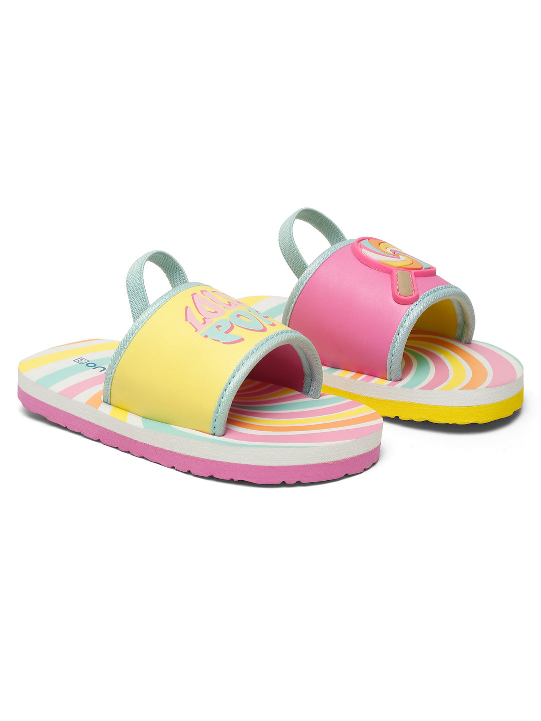 Premium Lolly Pop Artistic Sliders - Yellow (Unisex)