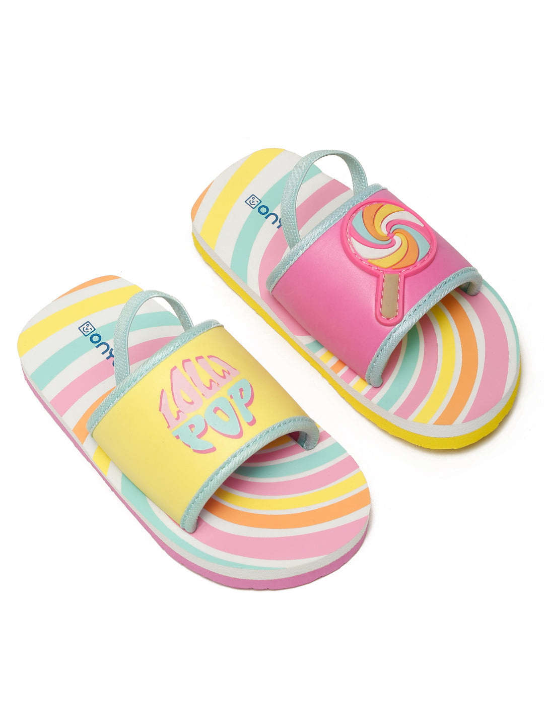 Premium Lolly Pop Artistic Sliders - Yellow (Unisex)