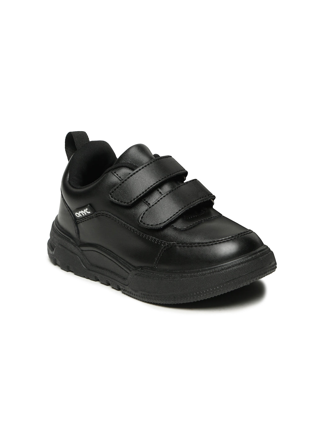SuperKool Comfortable & LightWeight Lace-Free School Shoes - Black (Unisex)