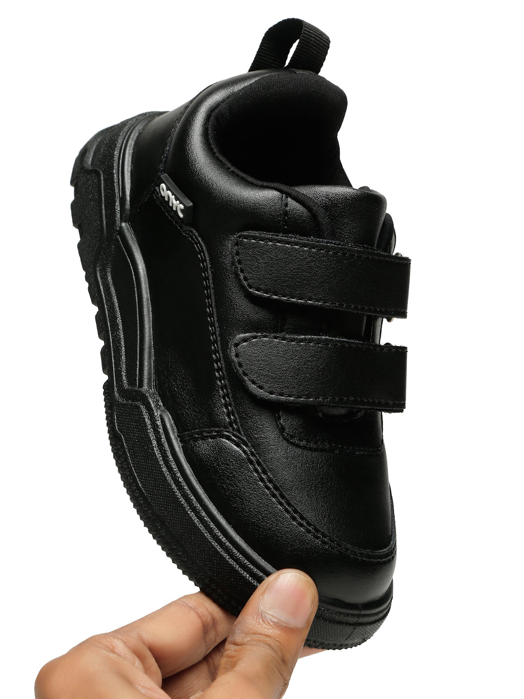 SuperKool Comfortable & LightWeight Lace-Free School Shoes - Black (Unisex)