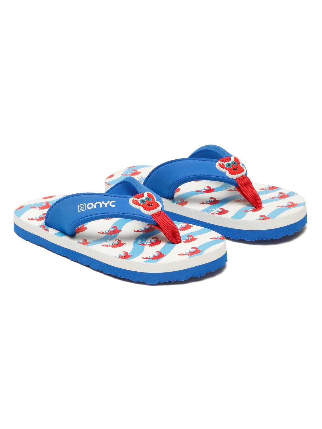 Premium Crab V-Shape Flip-flops - Blue (Unisex)