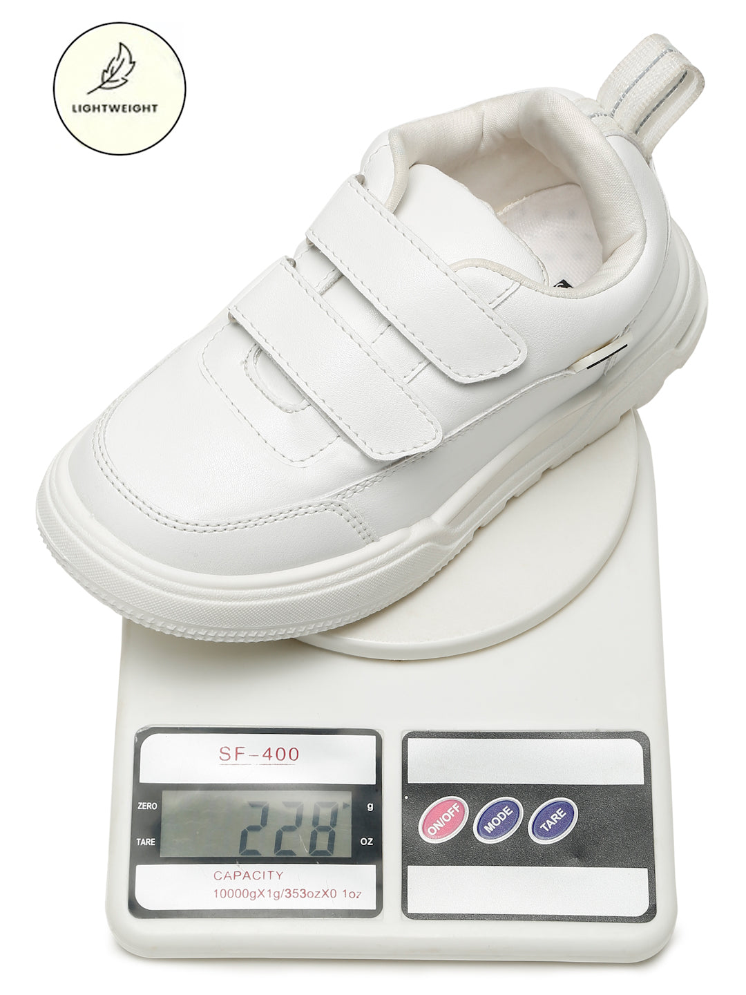 SuperKool Comfortable & LightWeight Lace-Free Sneakers - White (Unisex)