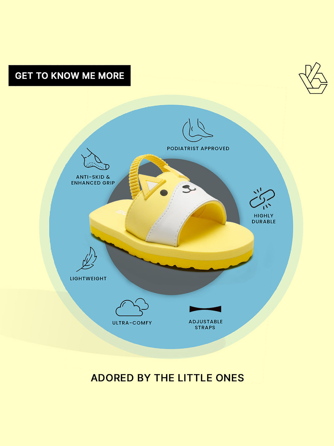 Premium Kitty Artistic Sliders - Yellow (Unisex)