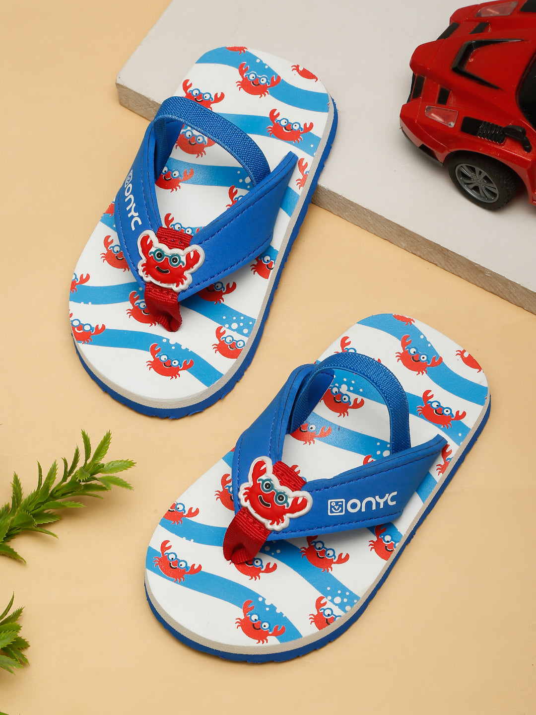 Premium Crab V-Shape Flip-flops - Blue (Unisex)