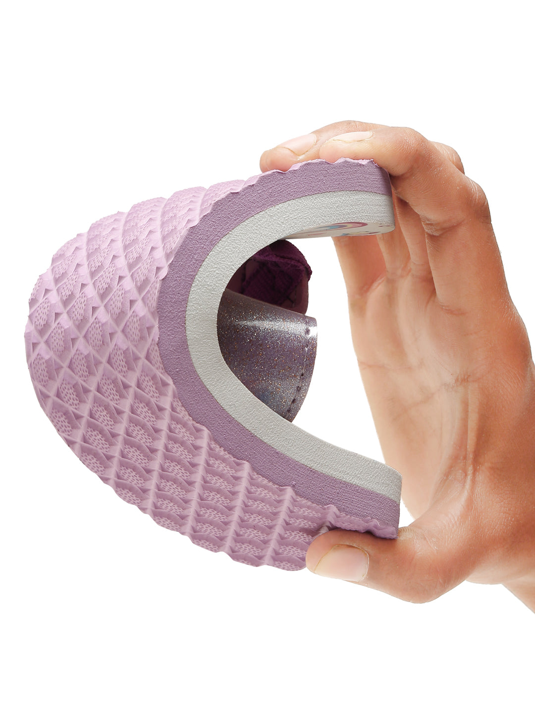 Premium Rainbow V-Shape Flip-flops - Purple (Girls)