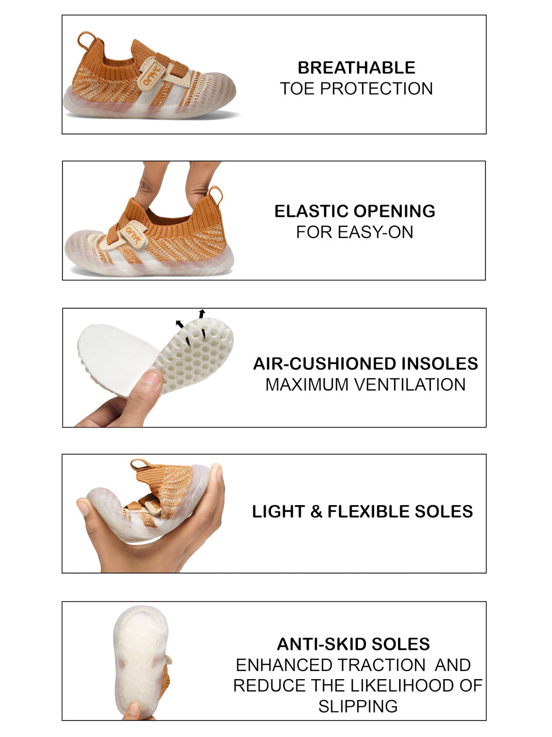 Smooth Toddlers' First Step Shoes - Brown (Unisex)