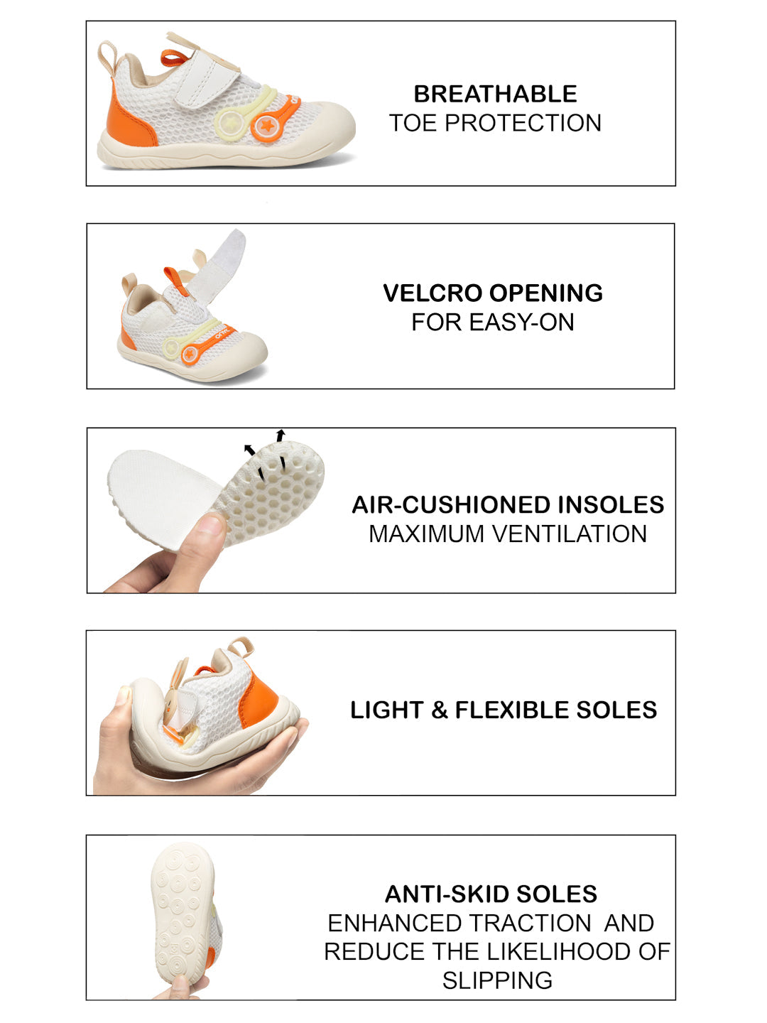 Fluffy Toddlers' First Step Shoes - Orange (Unisex)