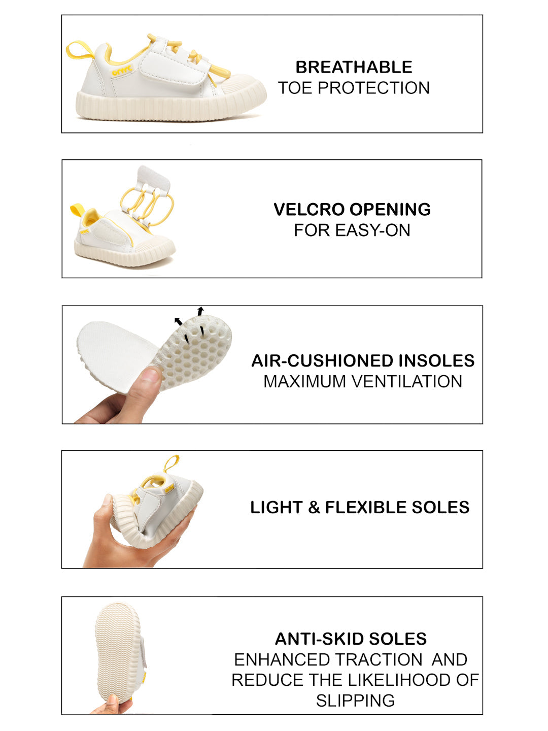 Premium Mango Pastry Lace-Free Sneakers - White (Unisex)