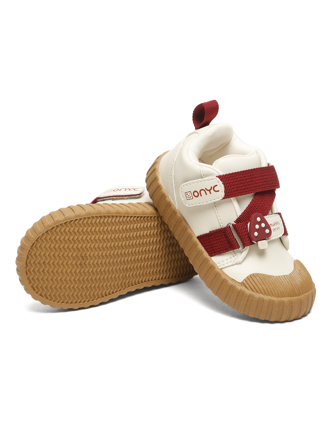 Red-Velvet Muffin Sneakers- White (Unisex)
