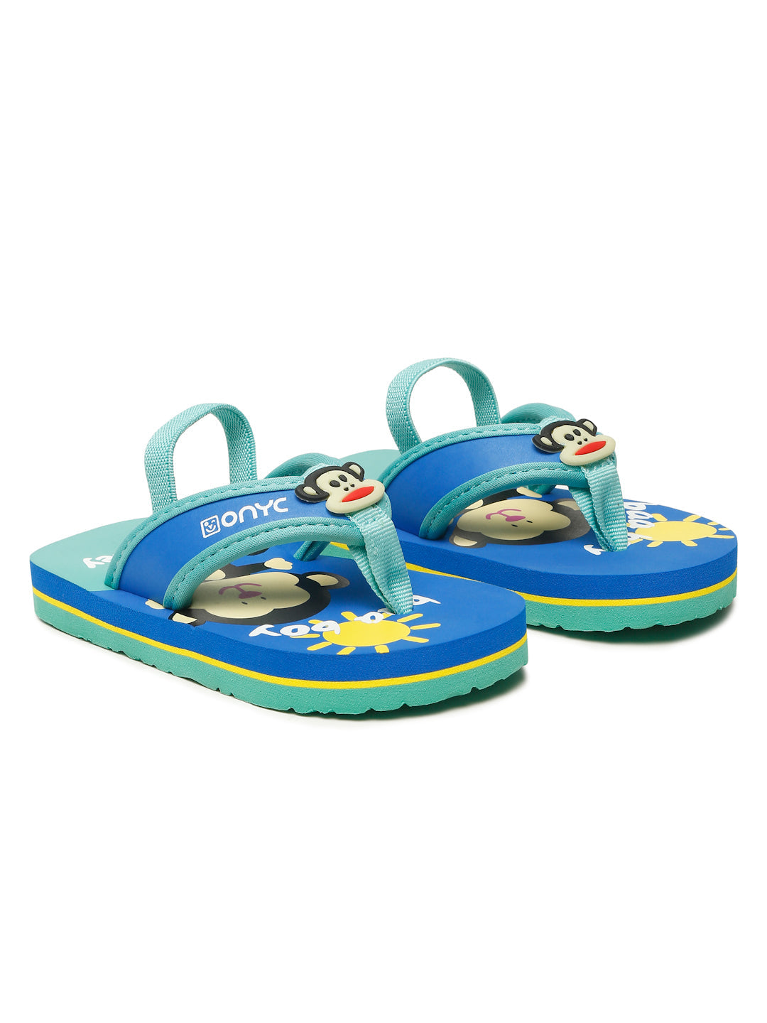 Premium Monkey V-Shape Flip-flops With Adjustable BackSupport - Blue (Unisex)
