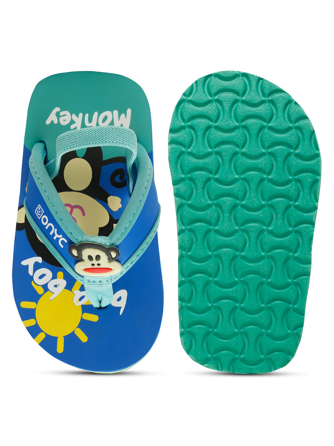 Premium Monkey V-Shape Flip-flops With Adjustable BackSupport - Blue (Unisex)