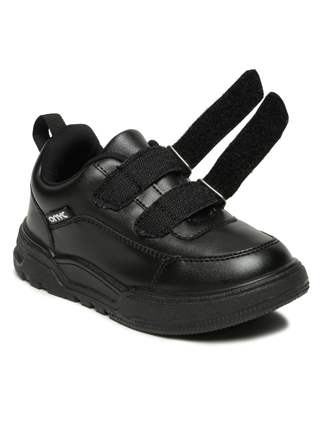 SuperKool Comfortable & LightWeight Lace-Free School Shoes - Black (Unisex)