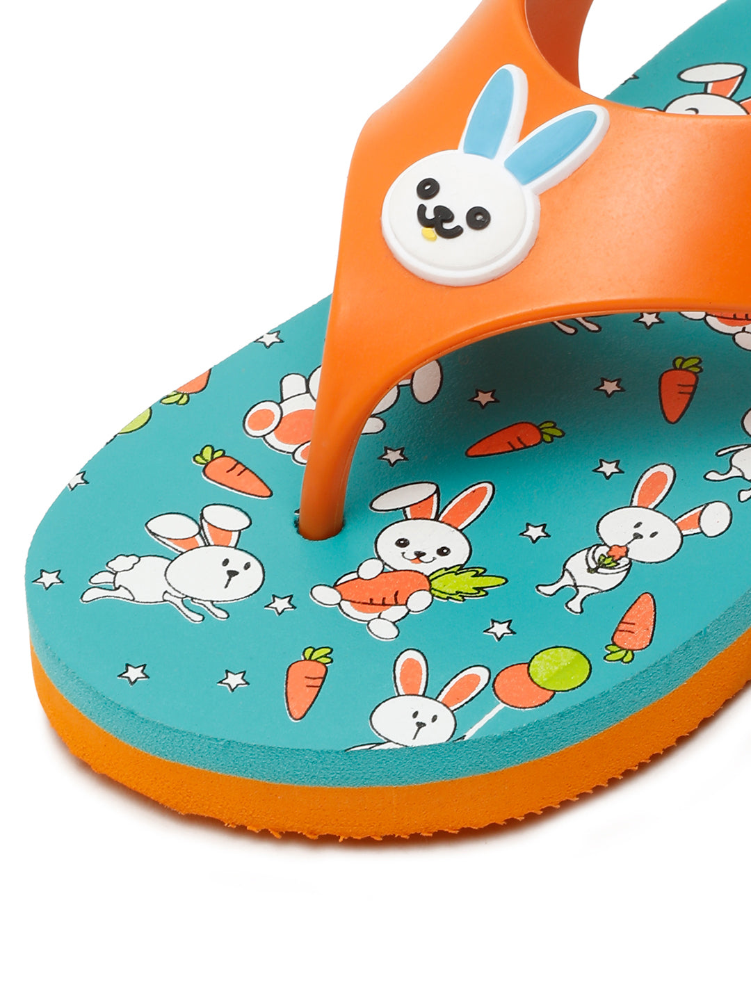 Premium Bunny Jellies Flip-flops for Kids - Orange (Unisex)